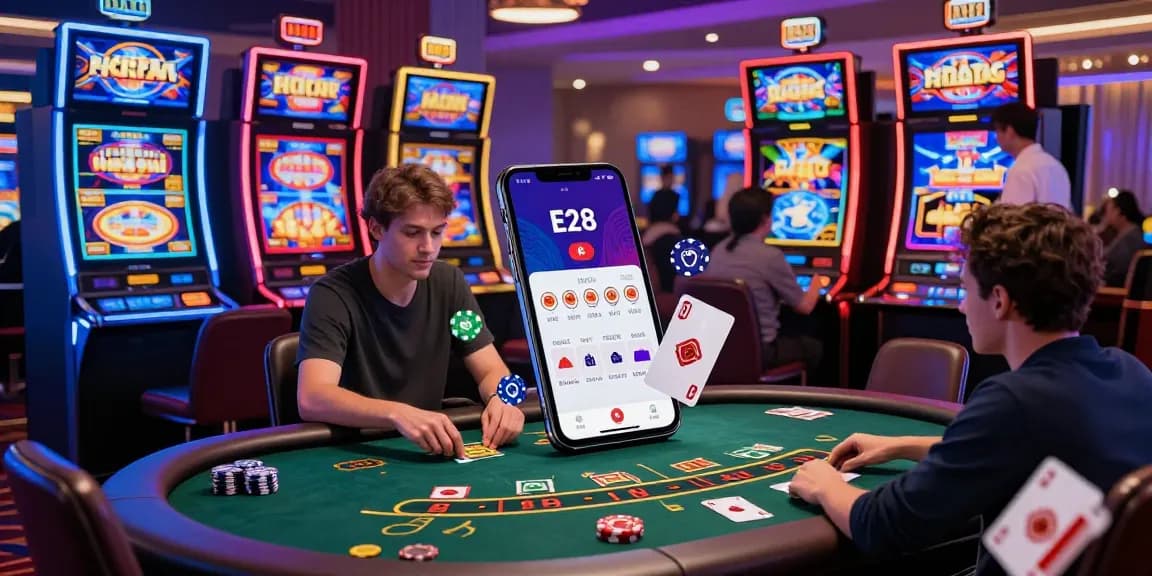 Exciting gaming moment at E28 online casino with players enjoying diverse games.