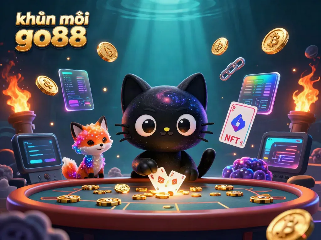 Experience thrilling khuyến mãi go88 as a black hole cat captivates with cosmic gambling fun.