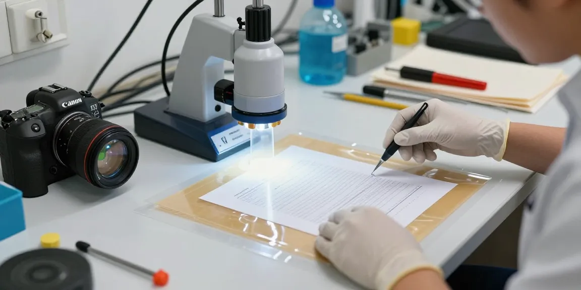 Dịch vụ bóc ép plastic được trình bày bởi một kỹ thuật viên khôi phục tài liệu quan trọng một cách cẩn thận.