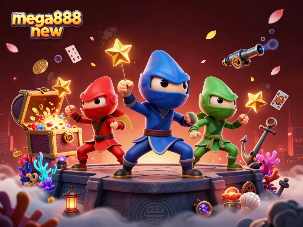 Experience the excitement with mega888 new as 3D chameleons engage in casino action.